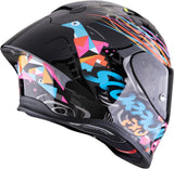 Full-Face Motorcycle Helmet Scorpion Exo Exo-R1 Evo Ii Air Ultra Tct Black Blue Pink Savage Size Xl