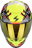 Full-Face Motorcycle Helmet Scorpion Exo Exo-R1 Evo Ii Air Ultra Tct Silver Neon Yellow Blue Aron Misano Size M