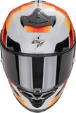 Full-Face Motorcycle Helmet Scorpion Exo Exo-R1 Evo Ii Air Ultra Tct Grey Red Orange Adrenaline Size S