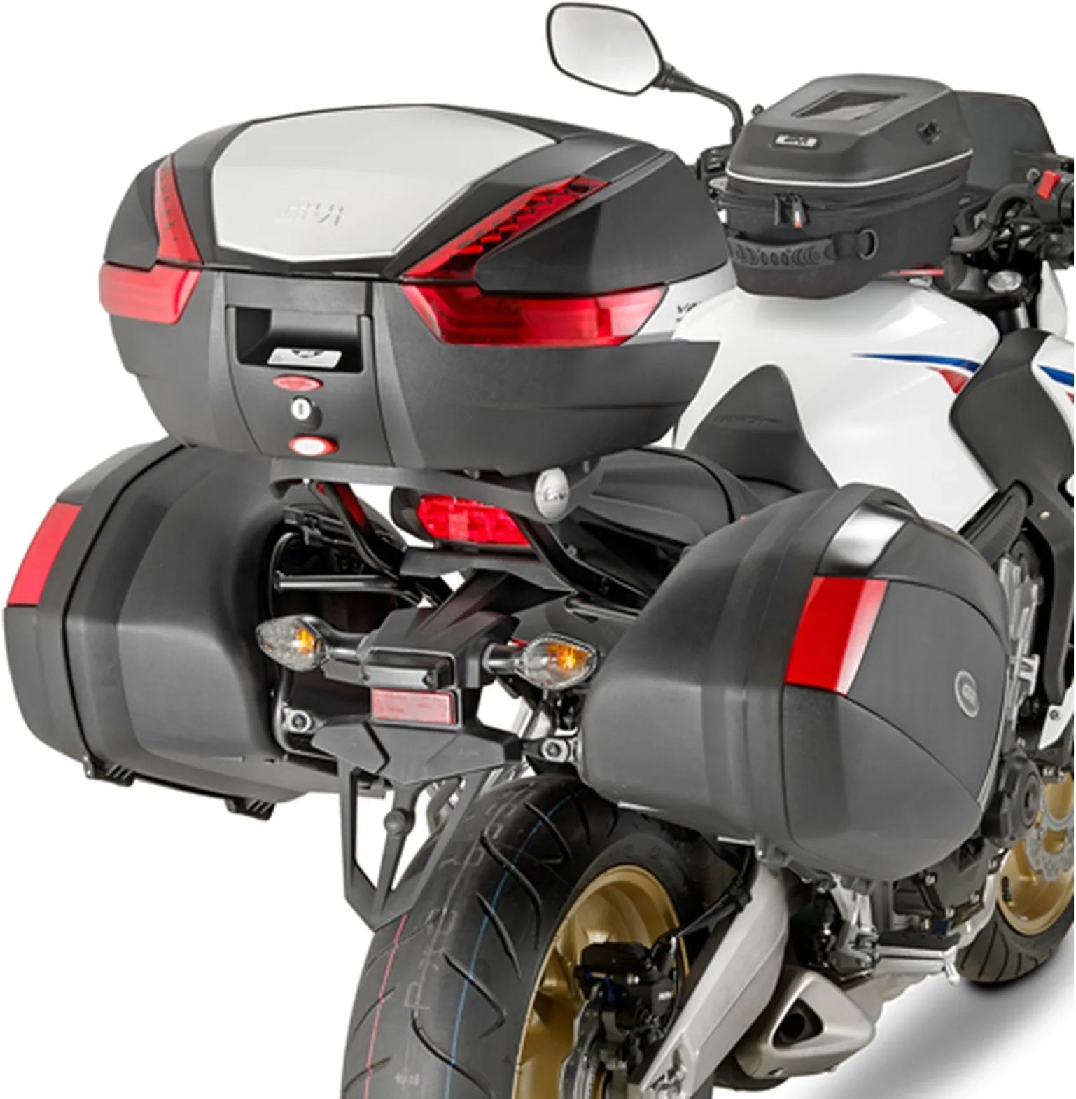 Monolock Black Top Case - 29 Lt Technopolymer - Givi Compatible With Honda Cb 650 F (2017-2018)