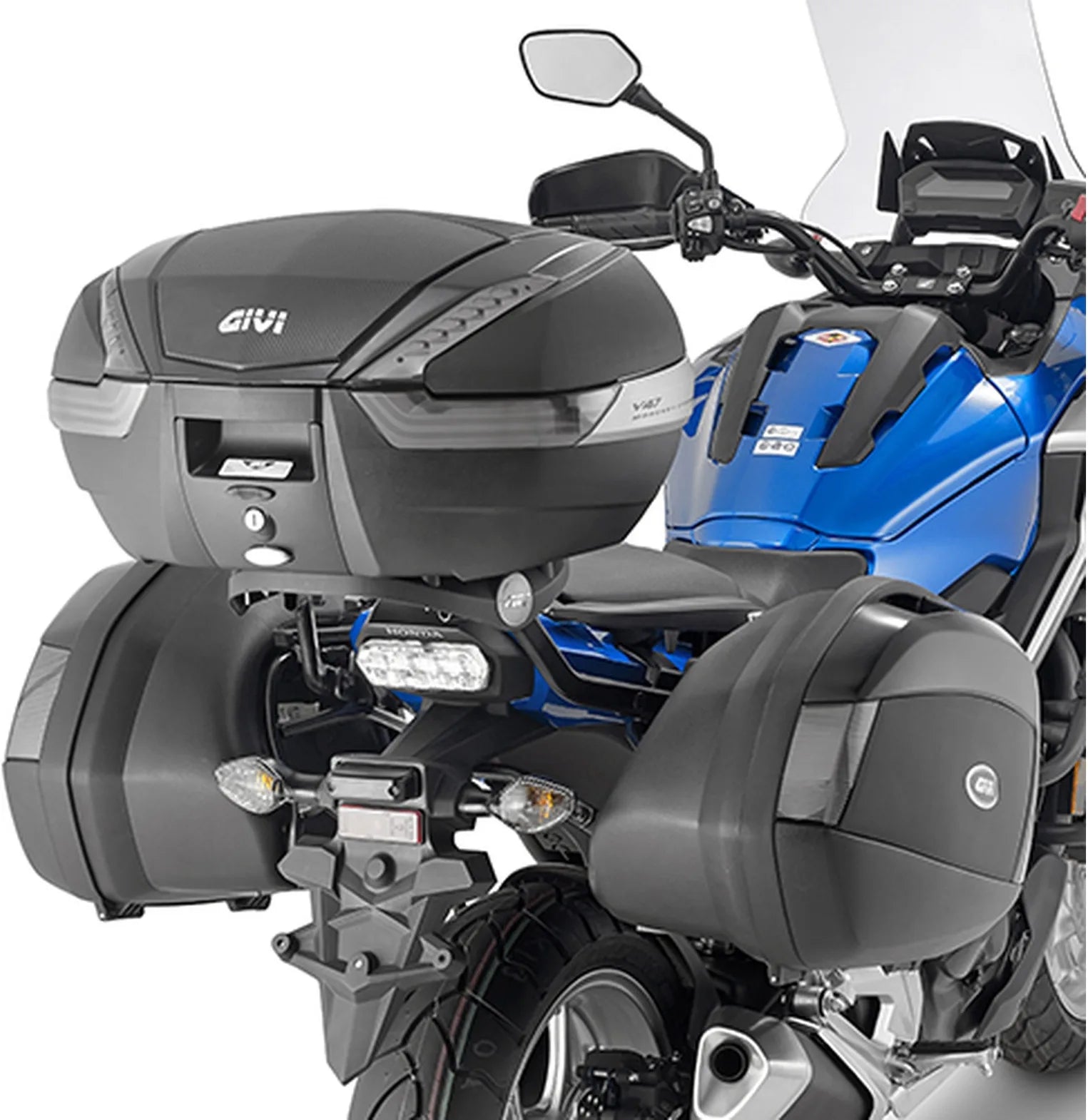 Monolock Alpina Black Aluminium Top Case - 44 Lt Alpina Aluminium - Givi Compatible With Honda Nc 750 S (2016-2020)
