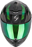 Full-Face Motorcycle Helmet Scorpion Exo Exo-1500 Carbon Air Carbon Fiber Black Green Platted Size Xxl