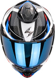 Full-Face Motorcycle Helmet Scorpion Exo Exo-1500 Air Ultra Tct White Red Blue Sleek Size S