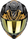 Full-Face Motorcycle Helmet Scorpion Exo Exo-1500 Air Ultra Tct Black Grey Gold Apus Size S