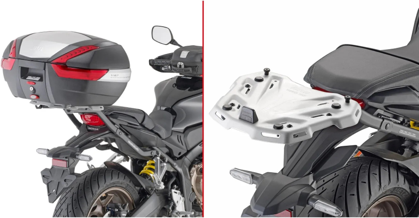 Monokey Trekker Black Aluminium Top Case - 52 Lt Trekker Aluminium - Givi Compatible With Honda Cb 650 R (2019-2020)