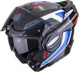 Flip-Up Motorcycle Helmet Scorpion Exo Exo-Tech Evo Carbon Carbon Fiber Black Blue Red Cosy Size M