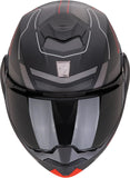 Flip-Up Motorcycle Helmet Scorpion Exo Exo-Tech Evo Polycarbonate Matt Black Red Conquer Size S