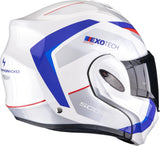 Flip-Up Motorcycle Helmet Scorpion Exo Exo-Tech Evo Pro Ultra Tct White Blue Red Acuti Size L