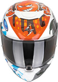 Full-Face Motorcycle Helmet Scorpion Exo Exo-Jnr Air Polycarbonate White Blue Orange The4Elements Size L