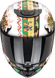 Full-Face Motorcycle Helmet Scorpion Exo Exo-Jnr Air Polycarbonate White Orange Black Yucatan Size M