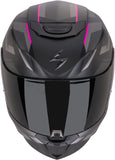 Full-Face Motorcycle Helmet Scorpion Exo Exo-391 Polycarbonate Matt Black Pink Aaxo Size M