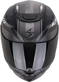 Full-Face Motorcycle Helmet Scorpion Exo Exo-391 Polycarbonate Matt Black Silver Ava Size M
