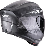 Full-Face Motorcycle Helmet Scorpion Exo Exo-391 Polycarbonate Matt Black Silver Ava Size S