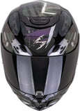 Full-Face Motorcycle Helmet Scorpion Exo Exo-391 Polycarbonate Chameleon Black Clutter Size Xl