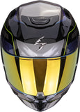 Full-Face Motorcycle Helmet Scorpion Exo Exo-391 Polycarbonate Black Blue Leo Size Xxl