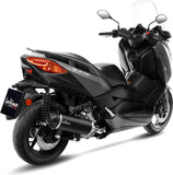 Exhaust Tip With Noise Certification Nero Stainless Steel Carbon Fiber End Cap - Leovince Compatible With Yamaha X-Max 300 (2017-2020)