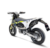 Exhaust Tip With Noise Certification Nero Stainless Steel Carbon Fiber End Cap - Leovince Compatible With Husqvarna 701 Supermoto (2021-2024)