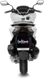 Complete Exhaust System Without Catalytic Converter And Without Sound Certification Nero Stainless Steel Carbon Fiber End Cap - Leovince Compatible With Honda Pcx 125 (2021-2024)