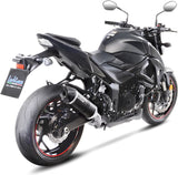 Exhaust Tip Without Sound Certification Lv One Evo Carbon Fiber Carbon Fiber End Cap - Leovince Compatible With Suzuki Gsx-S 750 - Z Abs (2017-2020)