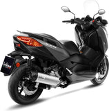 Exhaust Tip With Noise Certification Lv One Evo Stainless Steel Carbon Fiber End Cap - Leovince Compatible With Yamaha X-Max 300 (2017-2020)