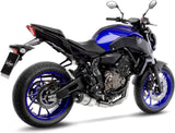 Complete Catalytic Exhaust System With Sound Certification Lv One Evo Stainless Steel Carbon Fiber End Cap - Leovince Compatible With Yamaha Fz-07 (2017-2020)