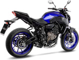 Complete Catalytic Exhaust System With Sound Certification Lv One Evo Carbon Fiber Carbon Fiber End Cap - Leovince Compatible With Yamaha Mt-07 (2017-2020)