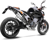 Exhaust Tip Without Sound Certification Lv One Evo Stainless Steel Carbon Fiber End Cap - Leovince Compatible With Ktm 790 Duke - L A2 (2023-2024)
