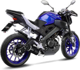 Complete Catalytic Exhaust System With Sound Certification Lv One Evo Carbon Fiber Carbon Fiber End Cap - Leovince Compatible With Yamaha Yzf-R 125 (2017-2018)