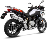 Exhaust Tip With Noise Certification Lv One Evo Stainless Steel Carbon Fiber End Cap - Leovince Compatible With Bmw F 850 Gs - Adventure (2018-2024)