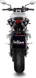 Exhaust Tip Without Sound Certification Lv One Evo Stainless Steel Carbon Fiber End Cap - Leovince Compatible With Triumph Street Triple 765 Rs (2020-2022)