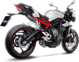 Exhaust Tip Without Sound Certification Lv One Evo Carbon Fiber Carbon Fiber End Cap - Leovince Compatible With Triumph Street Triple 765 Rs (2017-2019)