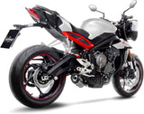 Exhaust Tip Without Sound Certification Lv One Evo Carbon Fiber Carbon Fiber End Cap - Leovince Compatible With Triumph Street Triple 765 Rs (2017-2019)