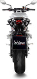 Exhaust Tip Without Sound Certification Lv One Evo Carbon Fiber Carbon Fiber End Cap - Leovince Compatible With Triumph Street Triple 765 R - Sa2 (2017-2019)