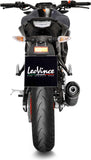 Complete Catalytic Exhaust System With Sound Certification Lv One Evo Steel Black Carbon Fiber End Cap - Leovince Compatible With Yamaha Yzf-R 125 (2021-2024)