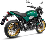 Complete Catalytic Exhaust System With Sound Certification Lv One Evo Steel Black Carbon Fiber End Cap - Leovince Compatible With Kawasaki Z 650 Rs (2022-2024)