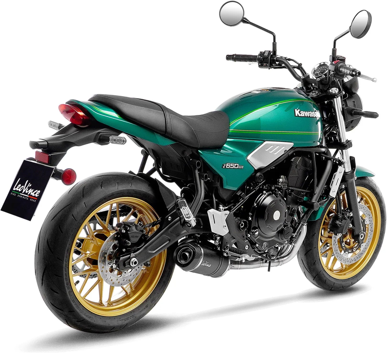 Complete Exhaust System Without Catalytic Converter And Without Sound Certification Lv One Evo Carbon Fiber Carbon Fiber End Cap - Leovince Compatible With Kawasaki Versys 650 (2021-2024)