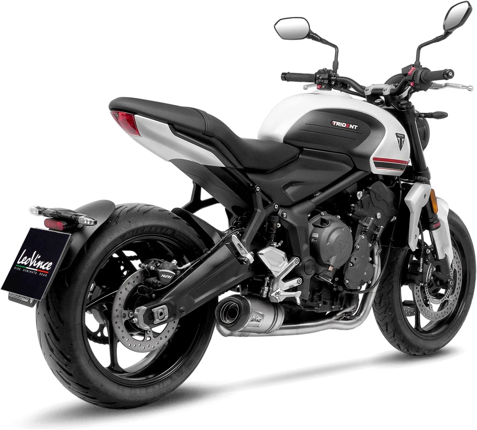 Complete Catalytic Exhaust System With Sound Certification Lv One Evo Stainless Steel Carbon Fiber End Cap - Leovince Compatible With Triumph Tiger 660 Sport (2022-2024)