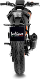 Exhaust Tip With Noise Certification Lv One Evo Steel Black Carbon Fiber End Cap - Leovince Compatible With Ktm 125 Duke (2021-2023)