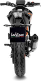 Exhaust Tip Without Sound Certification Lv One Evo Stainless Steel Carbon Fiber End Cap - Leovince Compatible With Ktm 390 Duke (2021-2023)