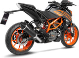 Exhaust Tip With Noise Certification Lv One Evo Carbon Fiber Carbon Fiber End Cap - Leovince Compatible With Ktm 390 Duke (2021-2023)