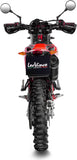 Exhaust Tip With Noise Certification Lv One Evo Steel Black Carbon Fiber End Cap - Leovince Compatible With Beta Rr 125 Motard Lc 4T (2021-2024)