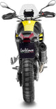 Exhaust Tip Without Sound Certification Lv One Evo Steel Black Carbon Fiber End Cap - Leovince Compatible With Aprilia Tuareg 660 (2025-2026)