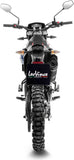 Exhaust Tip Without Sound Certification Lv One Evo Steel Black Carbon Fiber End Cap - Leovince Compatible With Aprilia Rx 125 (2021-2024)