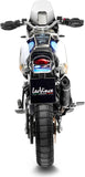Exhaust Tip With Noise Certification Lv One Evo Steel Black Carbon Fiber End Cap - Leovince Compatible With Ducati Desert-X (2022-2024)