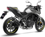 Exhaust Tip Without Sound Certification Lv One Evo Steel Black Carbon Fiber End Cap - Leovince Compatible With Honda Cb 750 Hornet (2023-2024)