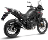 Exhaust Tip With Noise Certification Lv One Evo Steel Black Carbon Fiber End Cap - Leovince Compatible With Honda Xl 750 Transalp Urban (2023-2024)