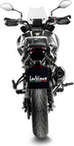 Exhaust Tip Without Sound Certification Lv One Evo Steel Black Carbon Fiber End Cap - Leovince Compatible With Benelli Trk 702 - X (2023-2024)