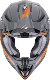 Off-Road Motorcycle Helmet Scorpion Exo Vx-16 Evo Air Polycarbonate Grey Orange Rod Size S