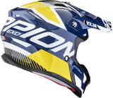 Off-Road Motorcycle Helmet Scorpion Exo Vx-16 Evo Air Polycarbonate White Blue Yellow Analog Size M