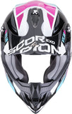 Off-Road Motorcycle Helmet Scorpion Exo Vx-16 Evo Air Polycarbonate Metallic Black Blue Pink Analog Size L